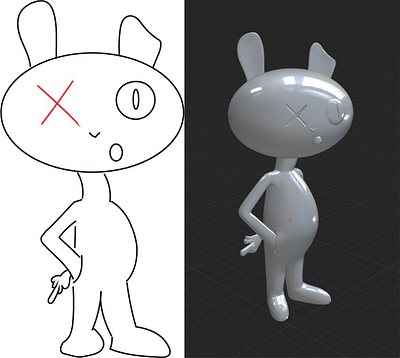 Cartoon Character 3d 3d modeling blender product design rendering