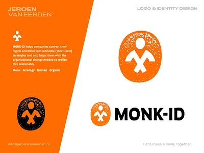 Monk-ID - Logo Concept 4 π  axes balanced branding calm idea identity logo m mind monk monkey monogram organic smart strategy work