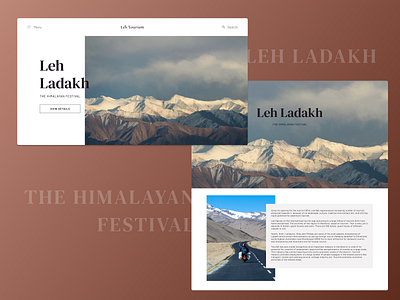 Leh Ladakh - Himalayan Festival - Details Webpage animation app app ui application branding design graphic design himalayan himalayas ladakh leh mobile tourism app tourism website travel app travel website ui user experience user interface ux