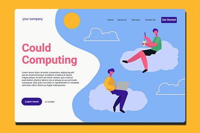 Cloud Computing agency app blog cloud design development full illustration landing landing page shop template ui ui design ux ux design web web development web maintance website