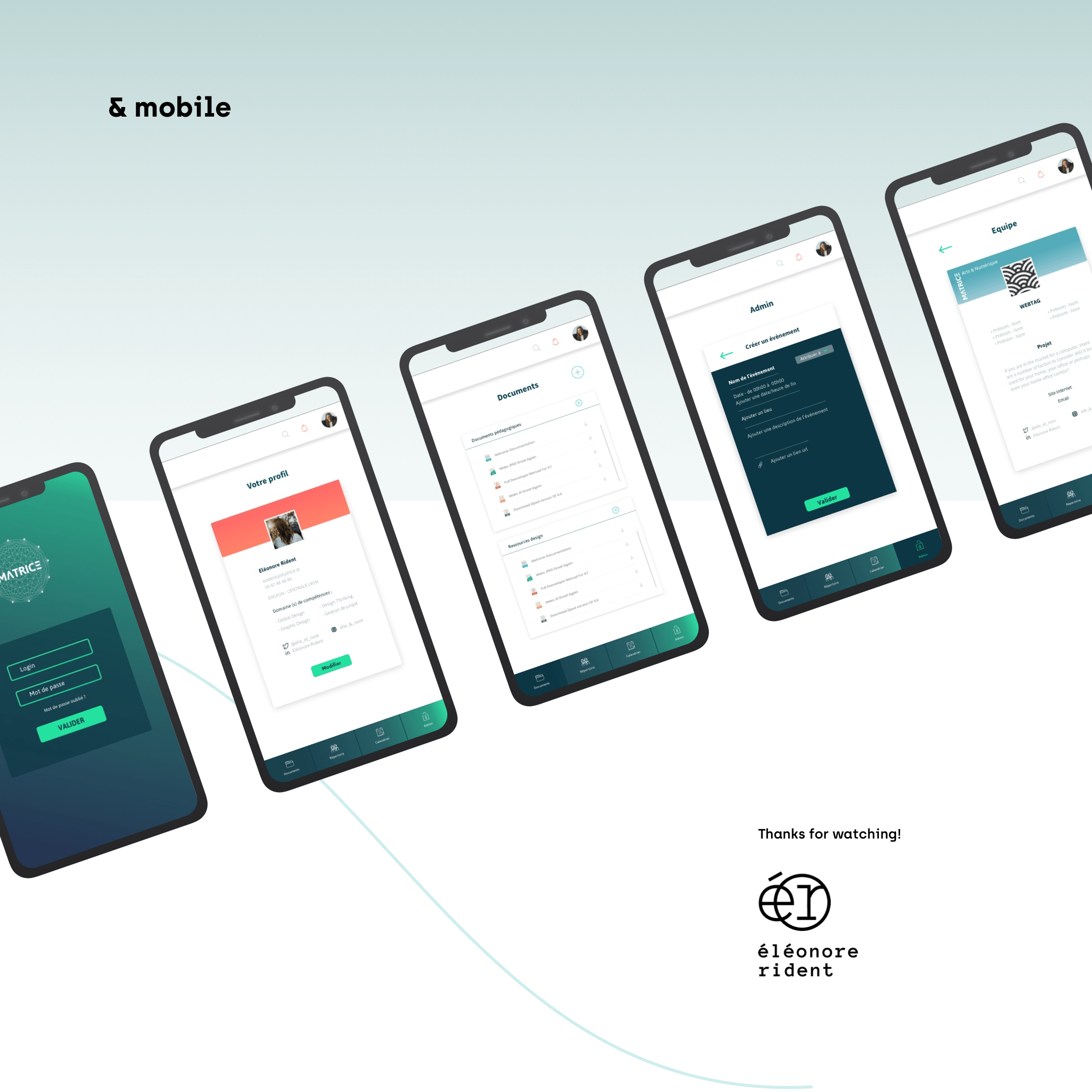 Example of Mobile app - Intranet
