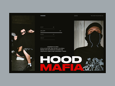 HOODMAFIA | Streetwear website concept branding clothing brand concept ecommerce fashion brand homepage landing page logo minimal photography product shopping street culture streetwear typography ui ux web design website website design