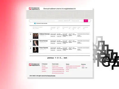 Петербургская Недвижимость/Личный кабинет 3d animation art branding design graphic design icon illustration logo motion graphics ui vector web