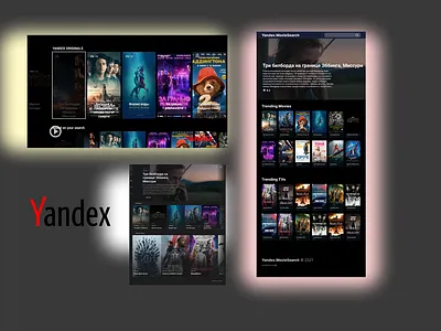 Yandex.MovieSearch/Кинопоиск 3d animation art branding design graphic design icon logo motion graphics ui web