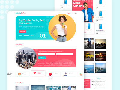 ResultsInfo.net (Hybrid Landing Page 2) blog branding design ecommerce graphic design illustration landing logo page shop typography ui ux vector web webpage website