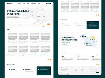 Myspace - online service for the sale of land design idea inspiration ui uiux website