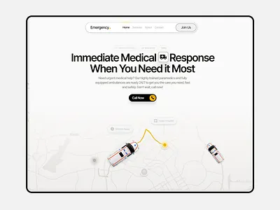 Light and Dark Design for Emergency Service Landing Page amding lsgr court exploration figma ui