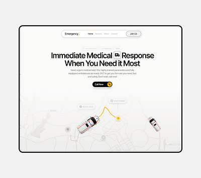 Light and Dark Design for Emergency Service Landing Page amding lsgr court exploration figma ui