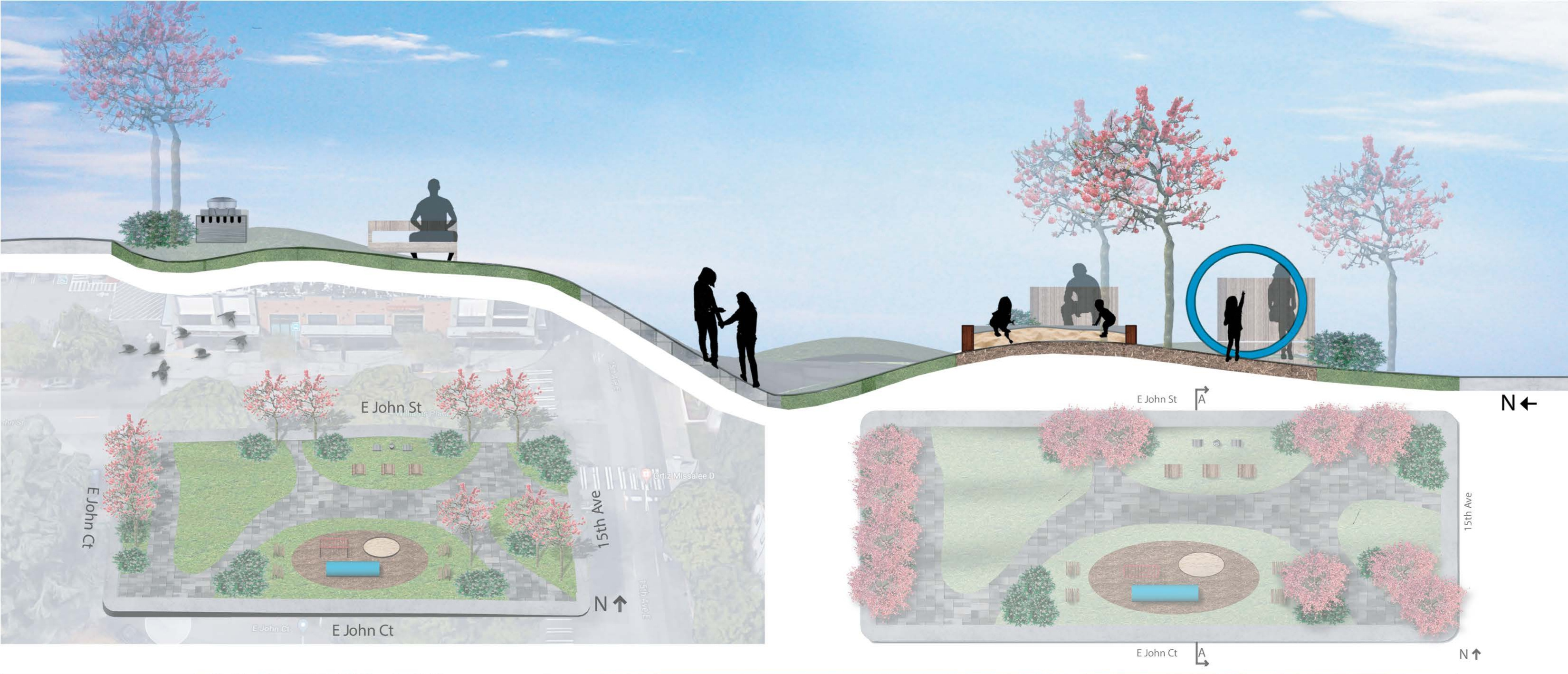 Simplified Site Rendering 3d 3d render 3d rendering adeline b swires adeline b. swires adeline brone swires adeline bronė swires adeline swires adelineswires color materials perspective perspective rendering prototype rendering spatial tool urban design