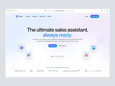 Folbee - Landing Page Animation animation cansaa clean company crm design landing landing page minimalist saas sales ui ux web design website