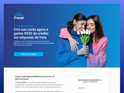 Frenet - LP dia das Mães la landing page ui uidesign uiuxdesign webdesign