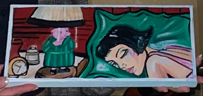 Sweet Dreams acrylic amelie poulain paint