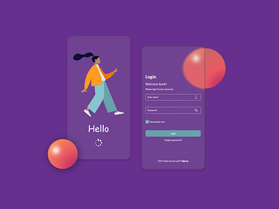 Mobile App UI - Login screen app branding design mobileui
