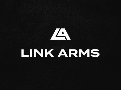 Link Arms brand branding design font icon link arms logo logomark texture typography wordmark