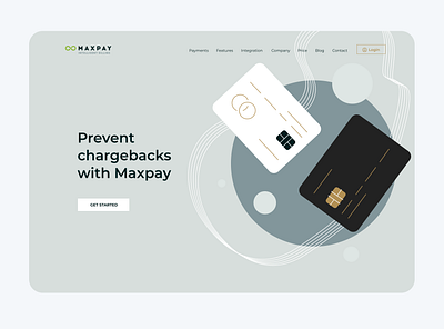 Chargebacks preventing page header branding design illustration ui ux vector web website