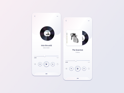 Music player concept ui ux web