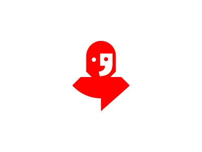 Chat Bot Girl logo ai apps artificial intelligence automation bot branding chat flat fun logo awesome logo inspiration minimal minimalist new logo play full red robot robot girl simple software