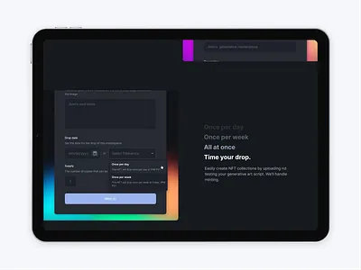 Landing page features blockchain crypto defi feature gradient landing page solana