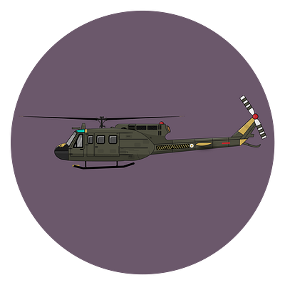 1967 BELL UH-1H “HUEY” 🪖🚁 avation helicopters illustration plane