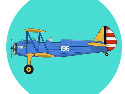 BOEING STEARMAN avation illustration plane