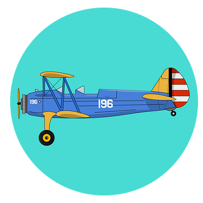 BOEING STEARMAN avation illustration plane