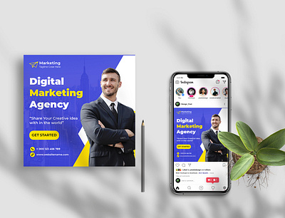 Creative Digital Marketing Agency Social Media PSD adobe portfolio advertisement advertising agency branding brochure business business brochure business flyer design flyer graphic design illustration logo ui