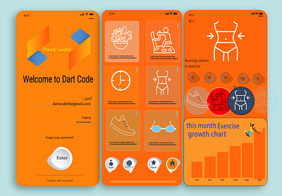 Fitness app design graphic design ui