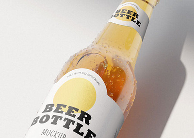 Beer Bottle Mockup beer bottle branding design download free freebie identity mock up mock ups mockup mockups package packaging photoshop psd scene creator scene generator ui ux