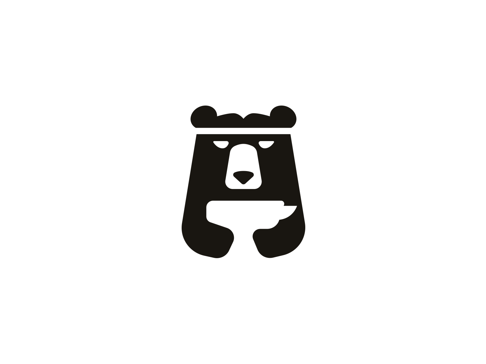 Blacksmith bear bear blacksmith brand branding design elegant illustration logo logotype mark minimalism minimalistic modern negative space negativespace sign steel vector