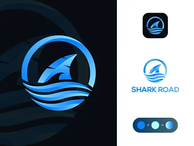 Shark Road best logo brand identity colorful logo creative logo fin logo flat logo gradient logo logo and branding logo design minimal logo minimalist logo modern logo professional logo shark fin logo shark logo
