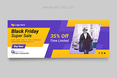 Black Friday Facebook Cover | Sale Banner Design banner blue template business template cover design facebook graphic design logo social media logo template