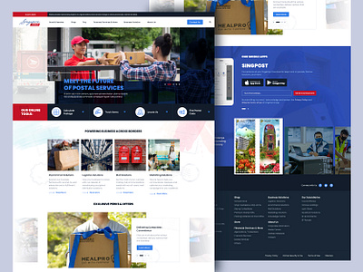 SingPost Website UI delivery logistics package post post office postal service singapore ui ux web website