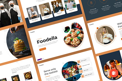 Foodella Multipurpose Template clean colorful company corporate google slides keynote modern multipurpose multipurpose template photography pitch deck portfolio powerpoint presentation studio template unique web design web development website