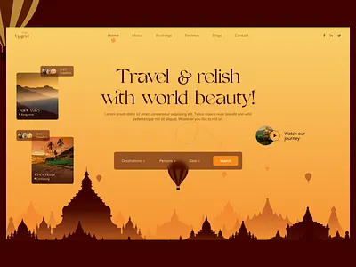 Travel Agency branding design header header design journey landingpage logo product design responsive tourism travel travel agency uiux ux webdesign world tour