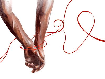 Red thread 2dart digitalart digitalillustration digitalpainting drawingbody handsdrawing illustration illustrationartist illustrator иллюстрация ілюстрація