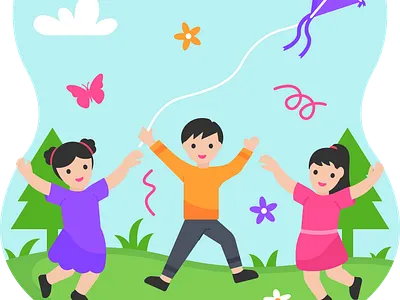 childrens day children childrens day design entertainment fun happy illustration illustrations play playing vector vectors