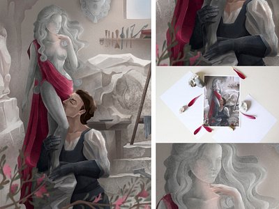 Pygmalion & Galatea 2dart bookillustration digitalart digitalillustration digitalpainting greekmythology illustration illustrationartist illustrator mythologyart иллюстрация ілюстрація