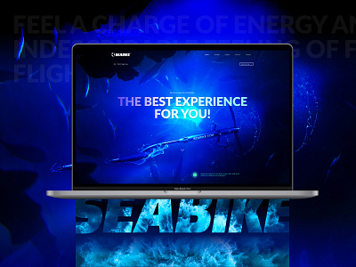 Landing page for Seabike diving figma landing page one page rental sale seabike snokling tegernsea ui water water bike water sport webdesign