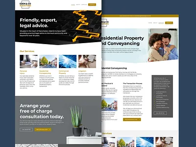 Manchester Solicitor Website Design clean lawyer logo minimal solicitor typography website