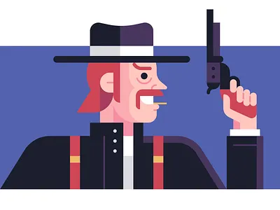 Cowboy character design cowboy illustration old west outlaw western