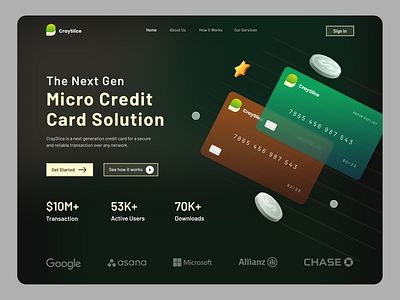 CraySlice- Fintech Web Header Exploration 2021 trend banking banking website debutshot digital web finance website financial wallet fintech fintech website header trendy design uidesign uiux user interface web ui webdesign website