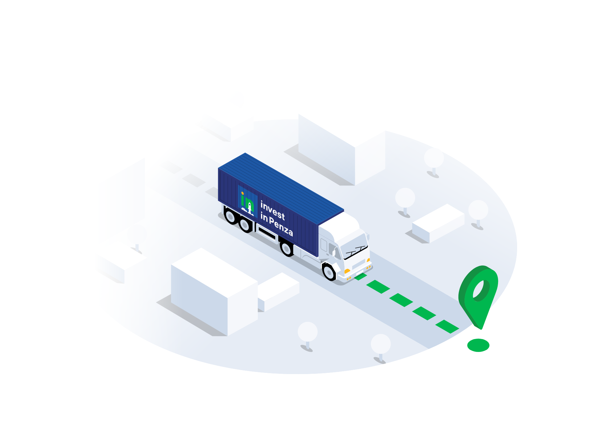 Example of Illustration for invest company - truck