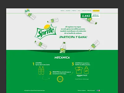 Maquetación Sitio Web - Campaña de Sprite campaña maquetación website