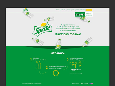 Maquetación Sitio Web - Campaña de Sprite campaña maquetación website