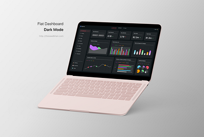 Flat Dashboard Dark clean dark darkmode dashboard userexperience uxdesign webapp