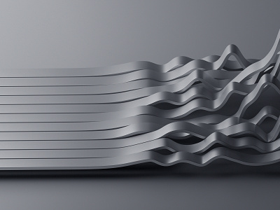 Lines 3d abstract art background blender clean concept curve design graph illustration line render shape silver simple visual wave