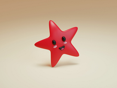 Starfish - Low poly 3d adorable baby blender cartoon character children cute design emoticon happy illustration kawaii lovely low poly mascot simple smile star star fish