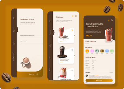 Drinks Order App branding dailyui design dribbble graphic design india new prototype ui uidesign userinterface ux