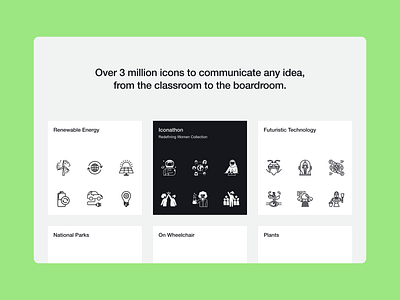 Icons landing page for Noun Project design figma iconography icons landing page noun project product design ui ui design ux ux design