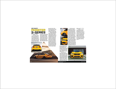 "Monster 3-Series" Magazine Spread 2d art article brand branding business design illustration logo magazine magazine spread newspaper photography spread typography vector whitespace